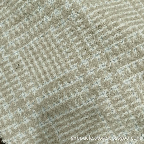 Boucle fashion checked design with lurex fabric